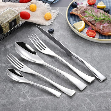 Stainless Steel Black Cutlery Set